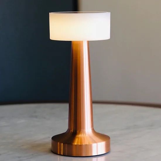 The Flair Store™ Round Cap Metal Lamp,  Best for Dinner Table, Restaurant & Clubs, Party, USB Rechargeable, Touch Control (Pack of 1)