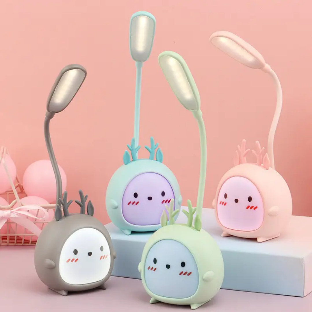 The Flair Store™ Cute Mini Cartoon LED Lamp, Decorative Study Lamp for Kids Room, Adjustable Neck,RGB Color Changing LED