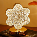 The Flair Store™ Crystal Diamond Table Lamp, Night Stand Light for Bedroom, Living Room (Flower Shape)