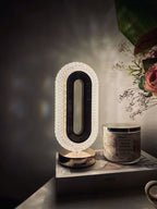 The Flair Store™ Oval Crystal Diamond Table Lamp, Touch Control, 3 Way Dimmable (TALL OVAL SHAPE)