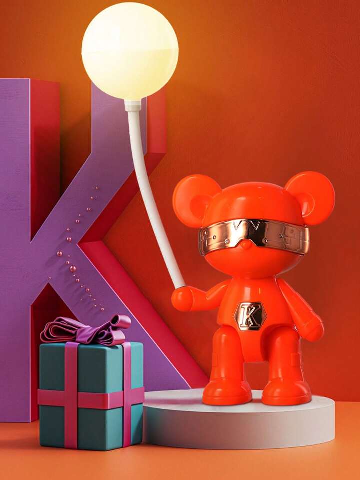 The Flair Store™ Teddy with Balloon LED Desk Lamp, Decorative Study Lamp for Kids Room, Adjustable Legs, Best for Gifts