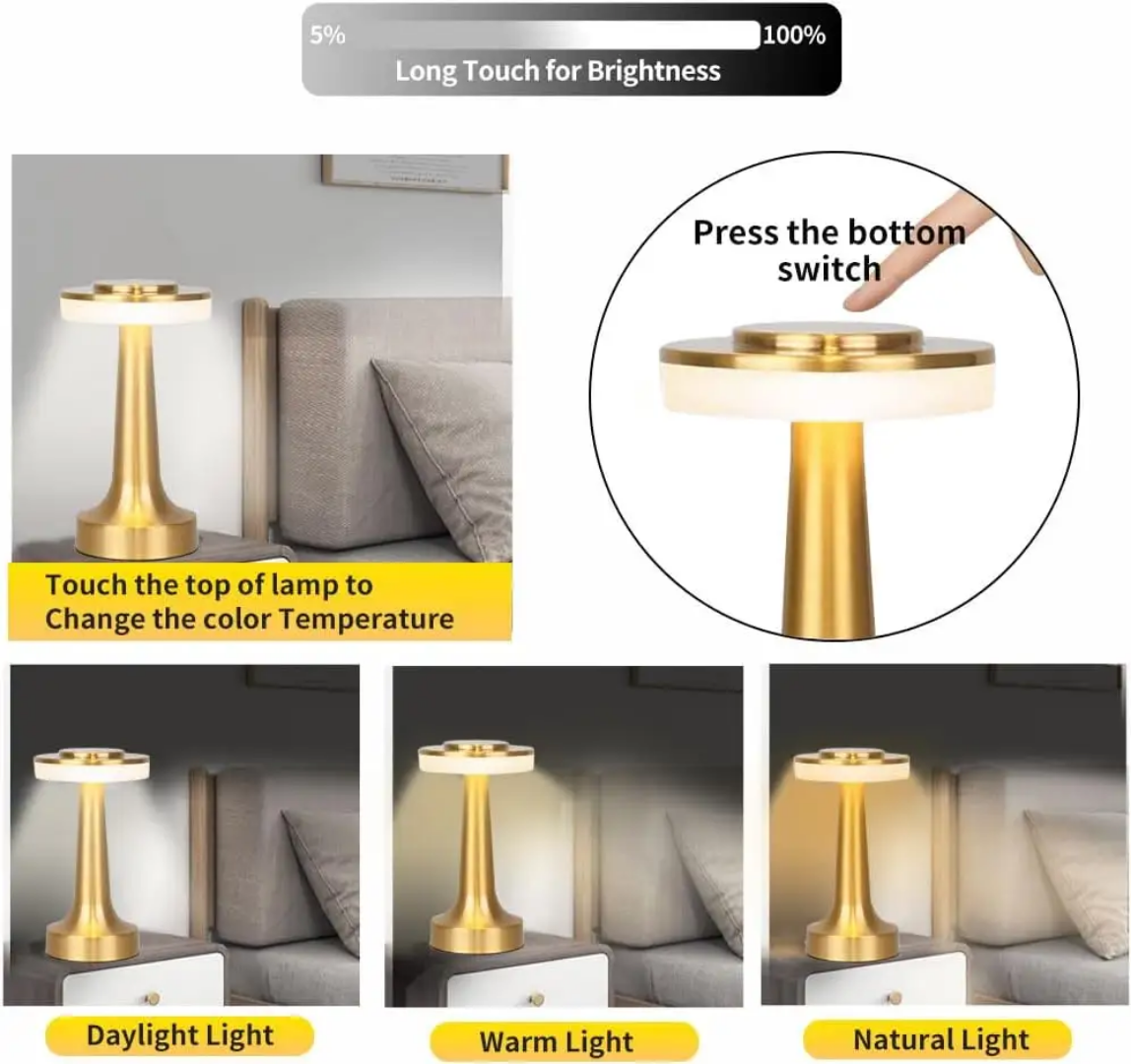 The Flair Store™ Luxurious Round Dumbbell Metal Lamp, Best for Dinner Table, Coffee Table, Restaurant & Clubs Party