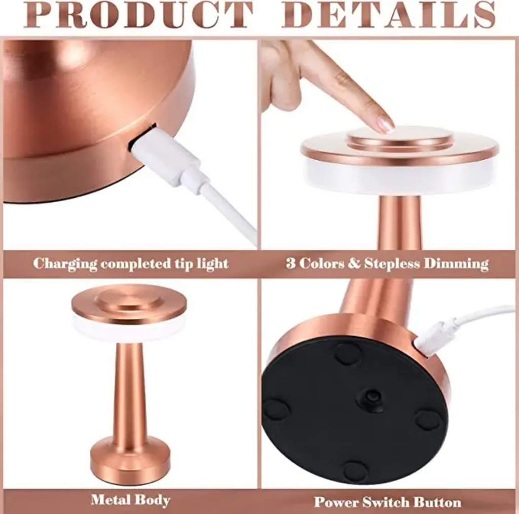 The Flair Store™ Luxurious Round Dumbbell Metal Lamp, Best for Dinner Table, Coffee Table, Restaurant & Clubs Party