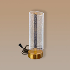The Flair Store™ Frosted Glitter Crystal Table Lamp, Luxury Home Decor, Best for Gifting