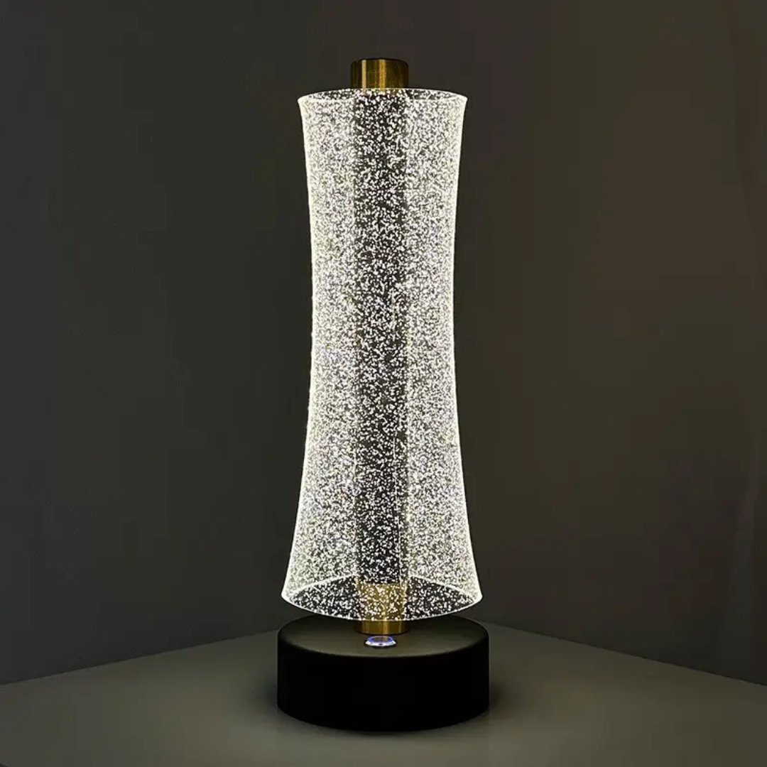The Flair Store™ Frosted Glitter Crystal Table Lamp, Luxury Home Decor, Best for Gifting