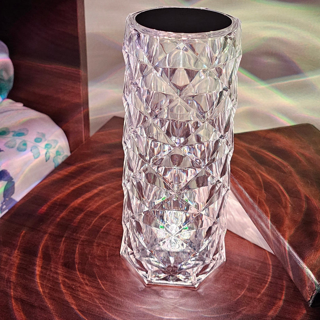 The Flair Store™ Crystal Lamp,16 Color Changing Rose Diamond Table Lamp, USB Rechargeable Touch control & Remote Control – A Touch of Elegance & Romance