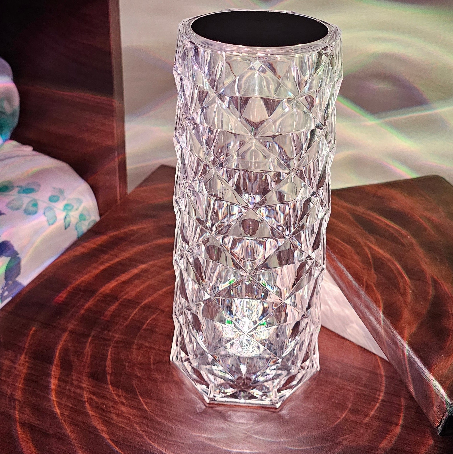 The Flair Store™ Crystal Lamp,16 Color Changing Rose Diamond Table Lamp, USB Rechargeable Touch control & Remote Control – A Touch of Elegance & Romance