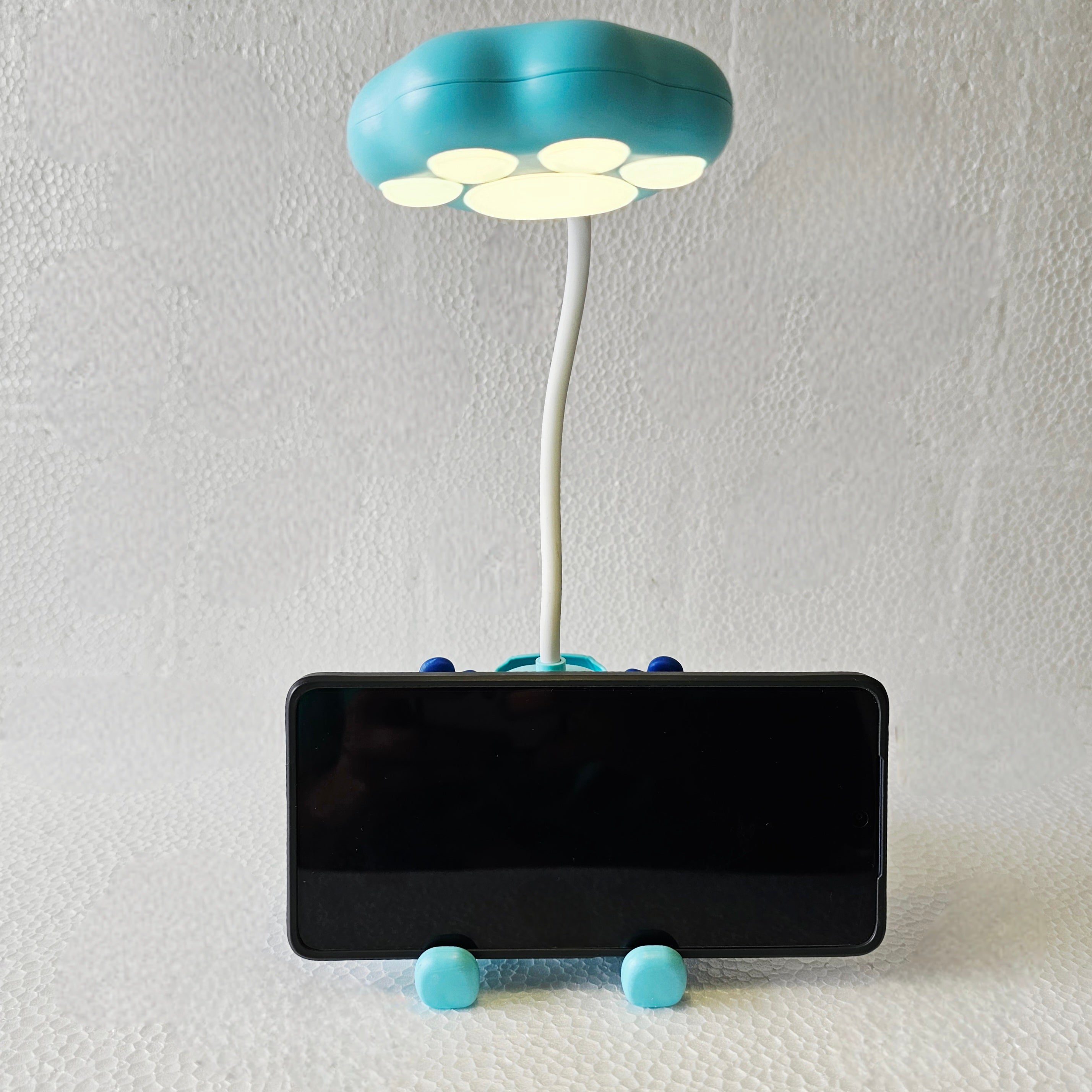 The Flair Store™ Cute Cartoon Study Lamp for Kids-Adjustable Neck, with mobile & pen Holder (Pack of 1)