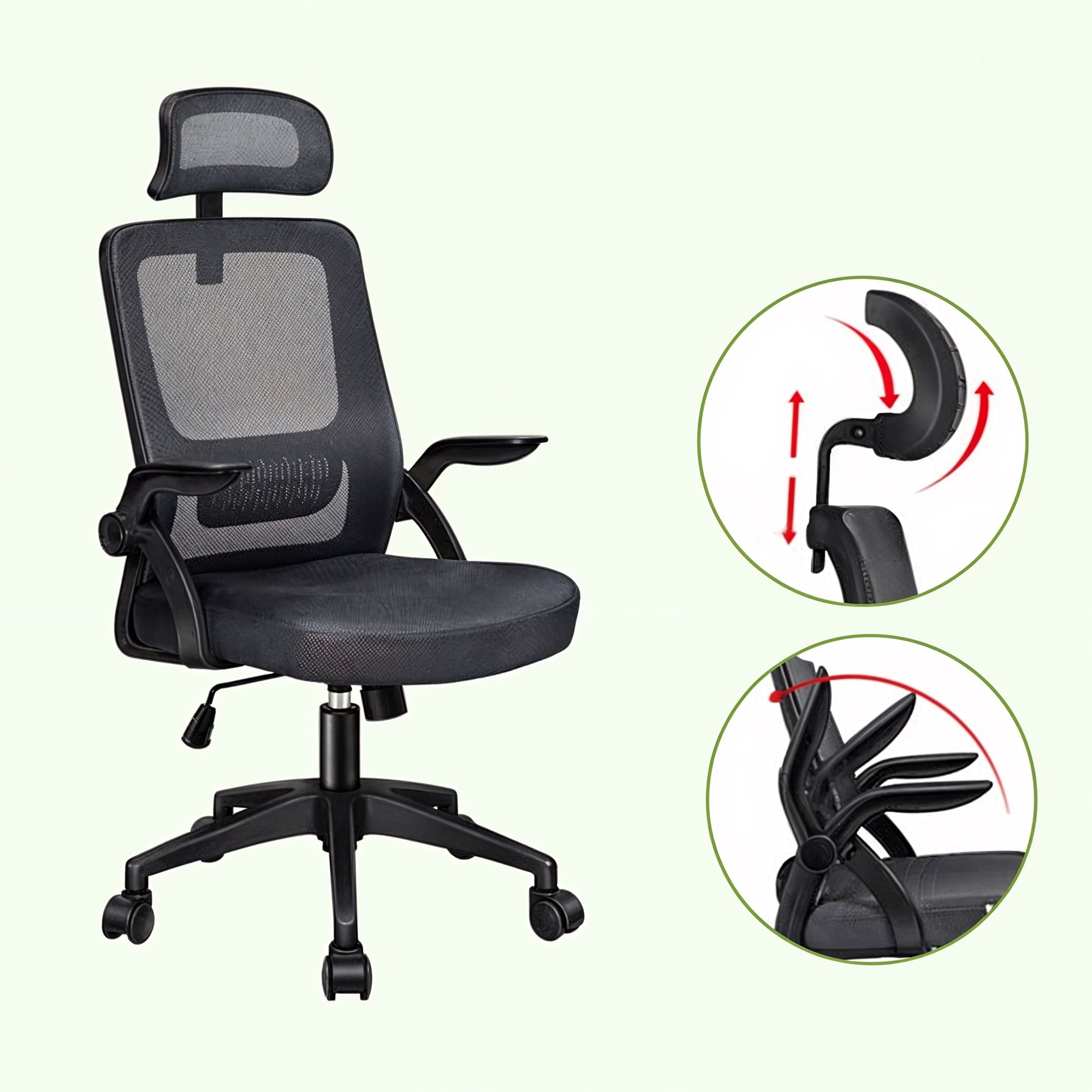 Mesh Office Chair with Head Support Chair for Optimal Comfort while working