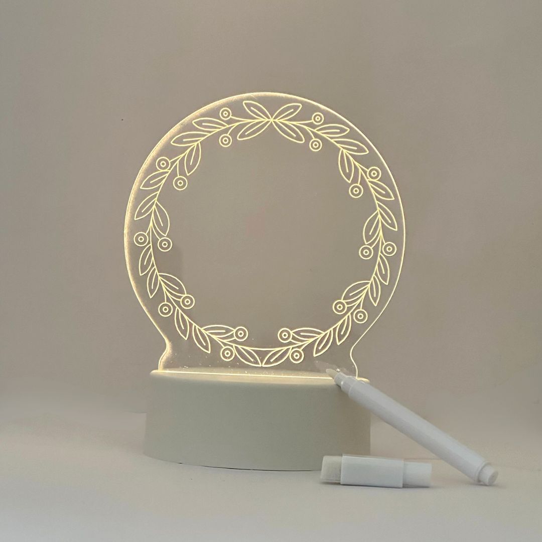 The Flair Store™ 3D Creative Writing Visualization Lamp Message Board Smart USB Greetings LED Lamp