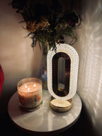 The Flair Store™ Oval Crystal Diamond Table Lamp, Touch Control, 3 Way Dimmable (TALL OVAL SHAPE)