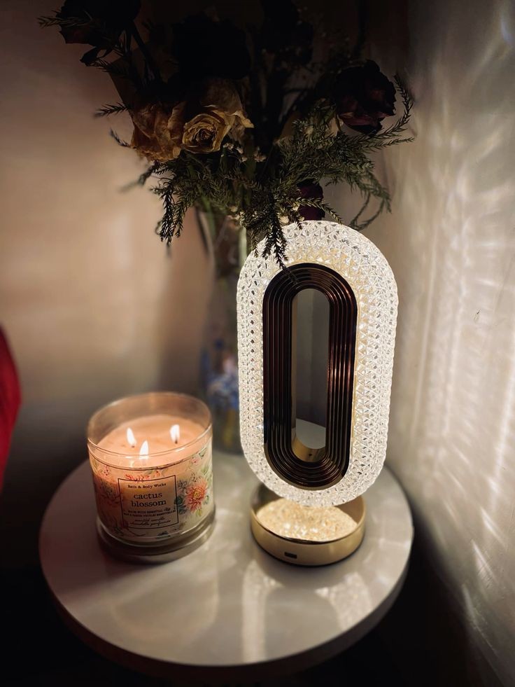 The Flair Store™ Oval Crystal Diamond Table Lamp, Touch Control, 3 Way Dimmable (TALL OVAL SHAPE)