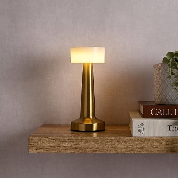 The Flair Store™ Round Cap Metal Lamp,  Best for Dinner Table, Restaurant & Clubs, Party, USB Rechargeable, Touch Control (Pack of 1)