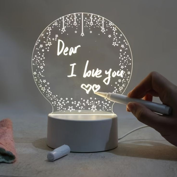 The Flair Store™ 3D Creative Writing Visualization Lamp Message Board Smart USB Greetings LED Lamp