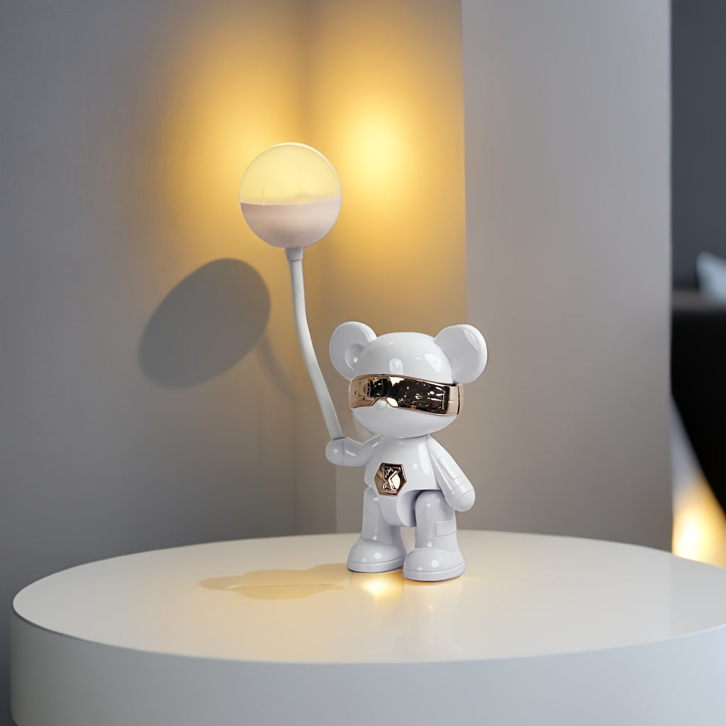 The Flair Store™ Teddy with Balloon LED Desk Lamp, Decorative Study Lamp for Kids Room, Adjustable Legs, Best for Gifts