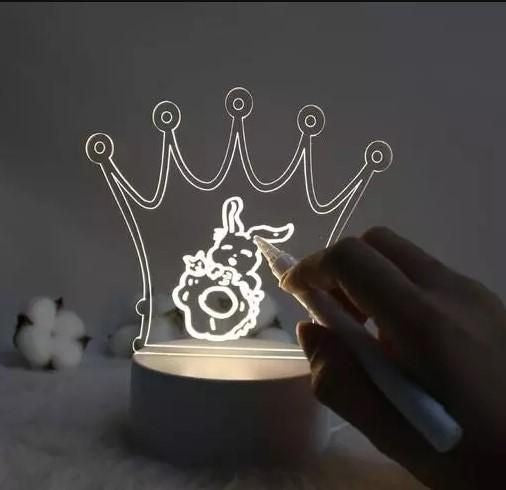 The Flair Store™ 3D Creative Writing Visualization Lamp Message Board Smart USB Greetings LED Lamp