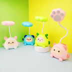 The Flair Store™ Cute Cartoon Study Lamp for Kids-Adjustable Neck, with mobile & pen Holder (Pack of 1)