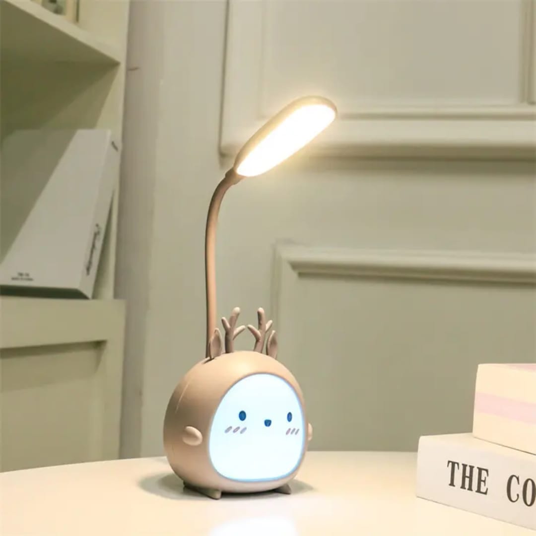 The Flair Store™ Cute Mini Cartoon LED Lamp, Decorative Study Lamp for Kids Room, Adjustable Neck,RGB Color Changing LED