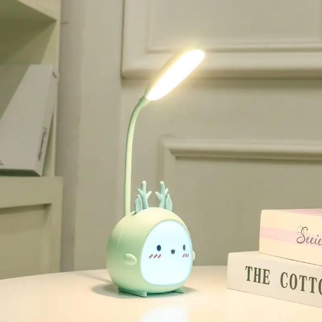 The Flair Store™ Cute Mini Cartoon LED Lamp, Decorative Study Lamp for Kids Room, Adjustable Neck,RGB Color Changing LED