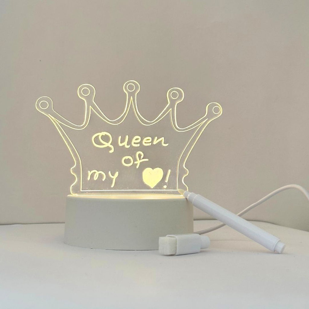 The Flair Store™ 3D Creative Writing Visualization Lamp Message Board Smart USB Greetings LED Lamp