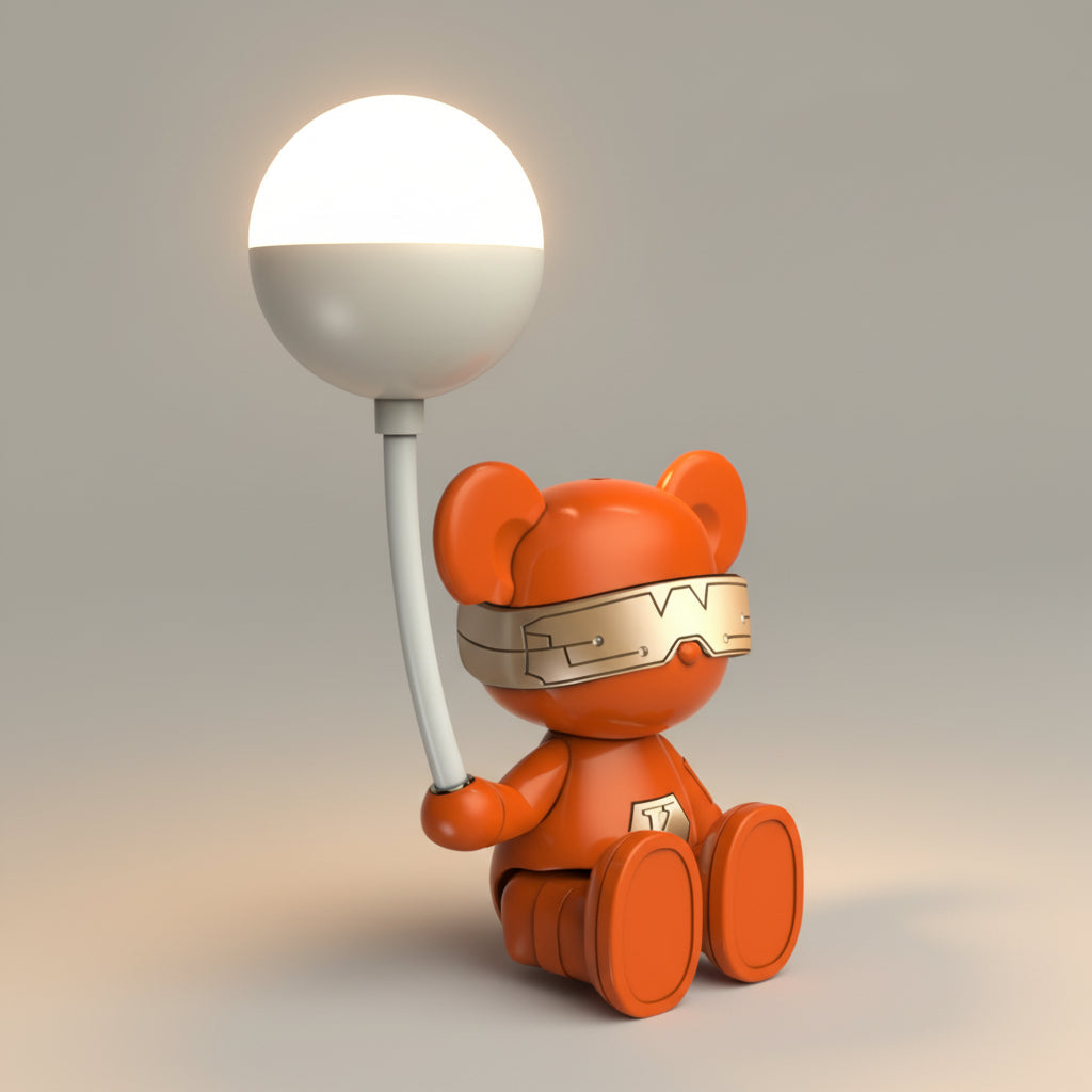 The Flair Store™ Teddy with Balloon LED Desk Lamp, Decorative Study Lamp for Kids Room, Adjustable Legs, Best for Gifts