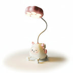 The Flair Store™ Cute Cartoon Study Lamp for Kids-Adjustable Neck, with mobile & pen Holder (Pack of 1)