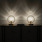 The Flair Store™ Crystal Diamond Round Ring Table Lamp, Night Stand Light for Bedroom, Living Room