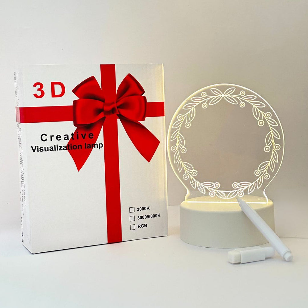 The Flair Store™ 3D Creative Writing Visualization Lamp Message Board Smart USB Greetings LED Lamp